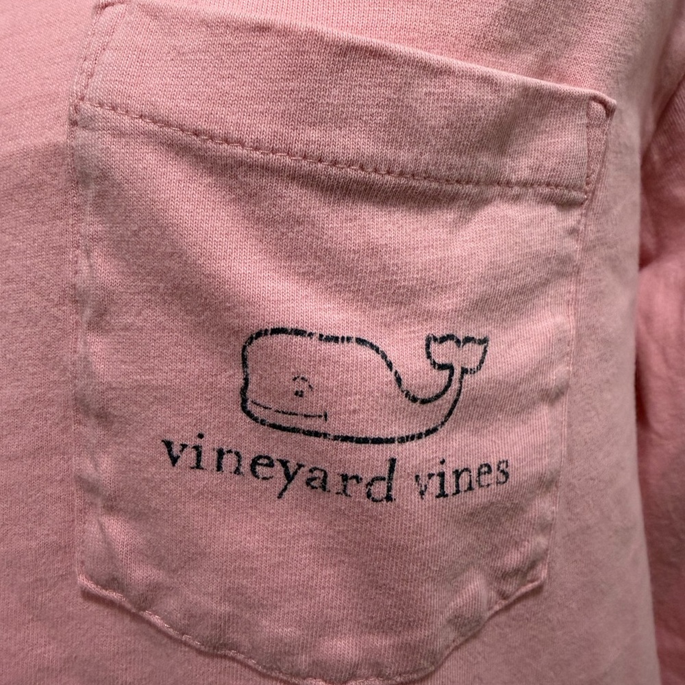 Vineyard Vines Men's Long Sleeve Tee in Pink - Picture 3 of 4